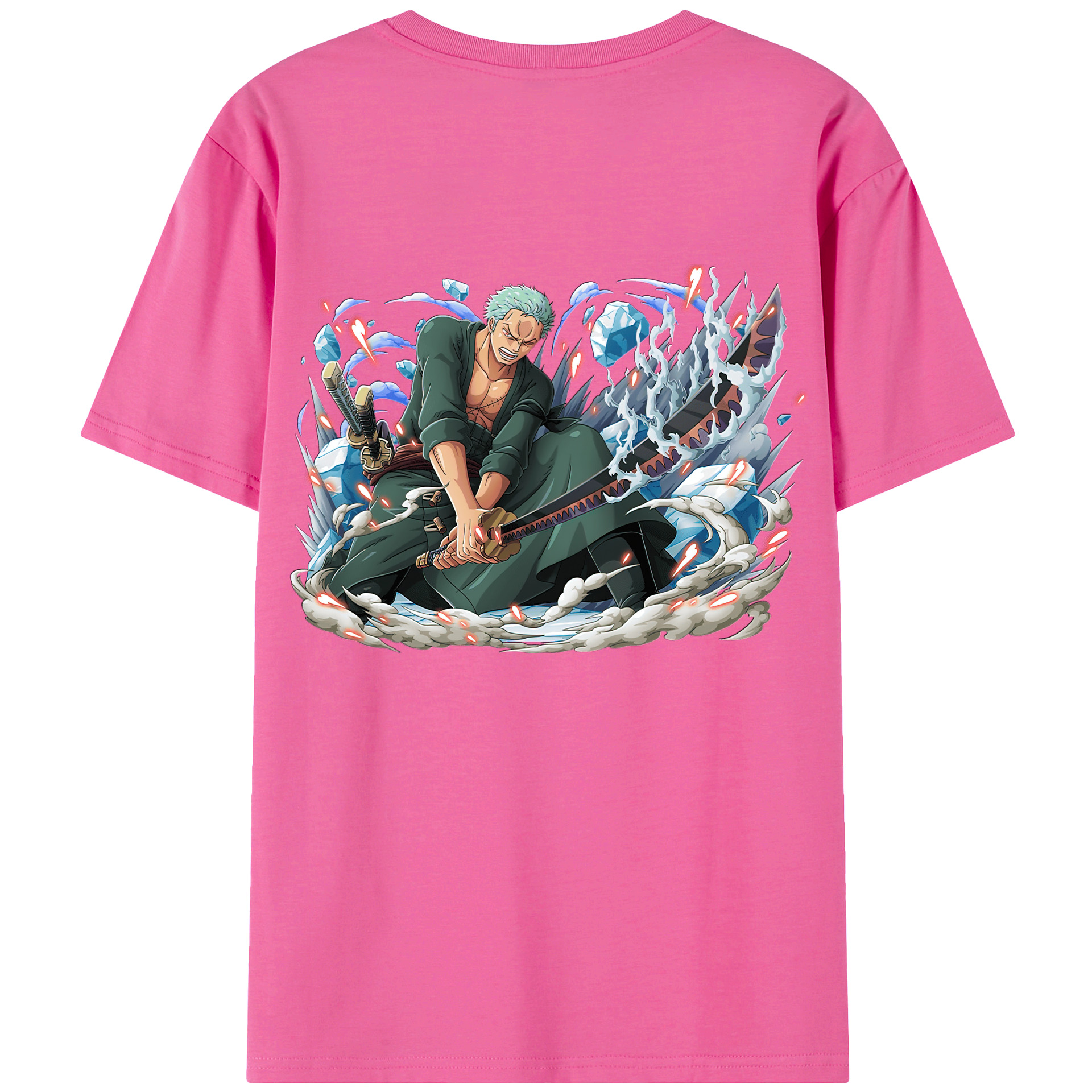 ワンピース ロロノア・ゾロ ONE PIECE Roronoa Zoro レディース半袖Tシャツ(バックプリント)
